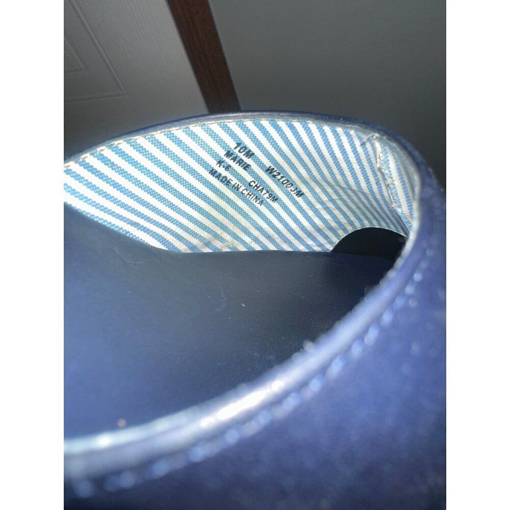 Tommy Hilfiger Navy Blue Marie Leather Sandals Size 10 - Picture 10 of 12